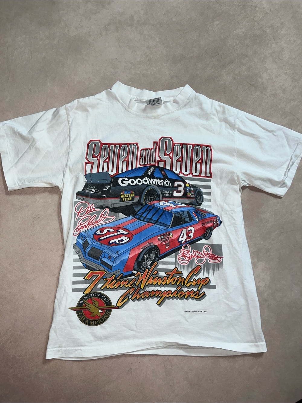 Vintage 7&7 Nascar The Intimidator & The King Championship Breakdown AOP T Shirt